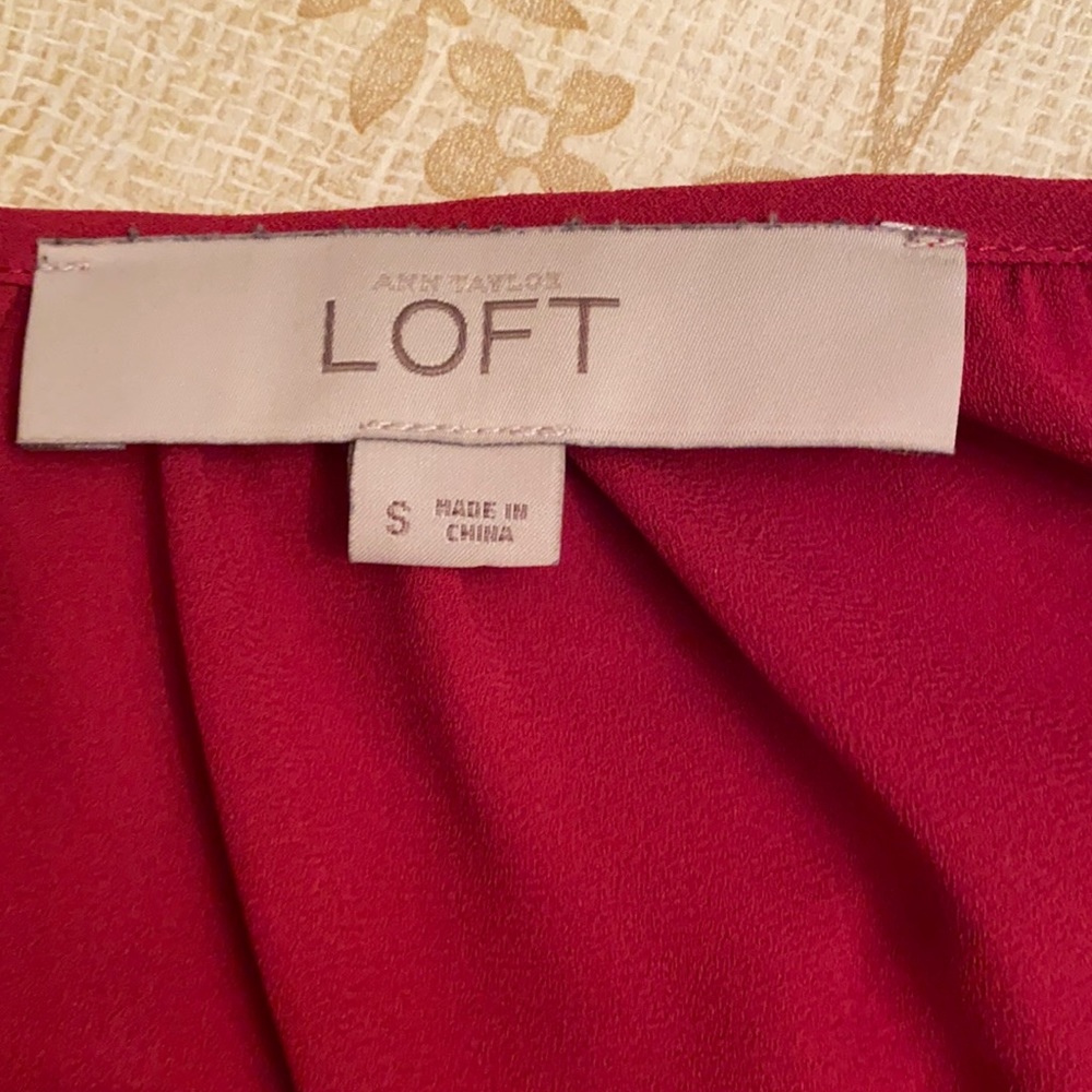 Ann Taylor LOFT Raspberry Blouse - Picture 7 of 7